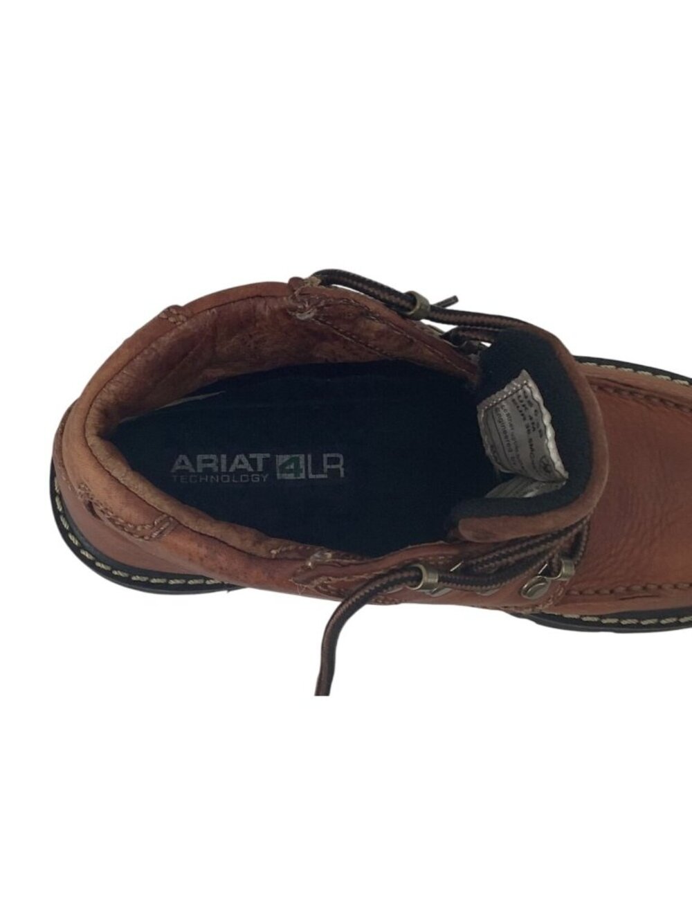 Ariat Boots Womens 6.5 B Brown Leather Moc Toe Hiking Work Wear Lace Up 17720 - Picture 8 of 9